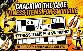 Fitness Items for Swinging Crossword Clue